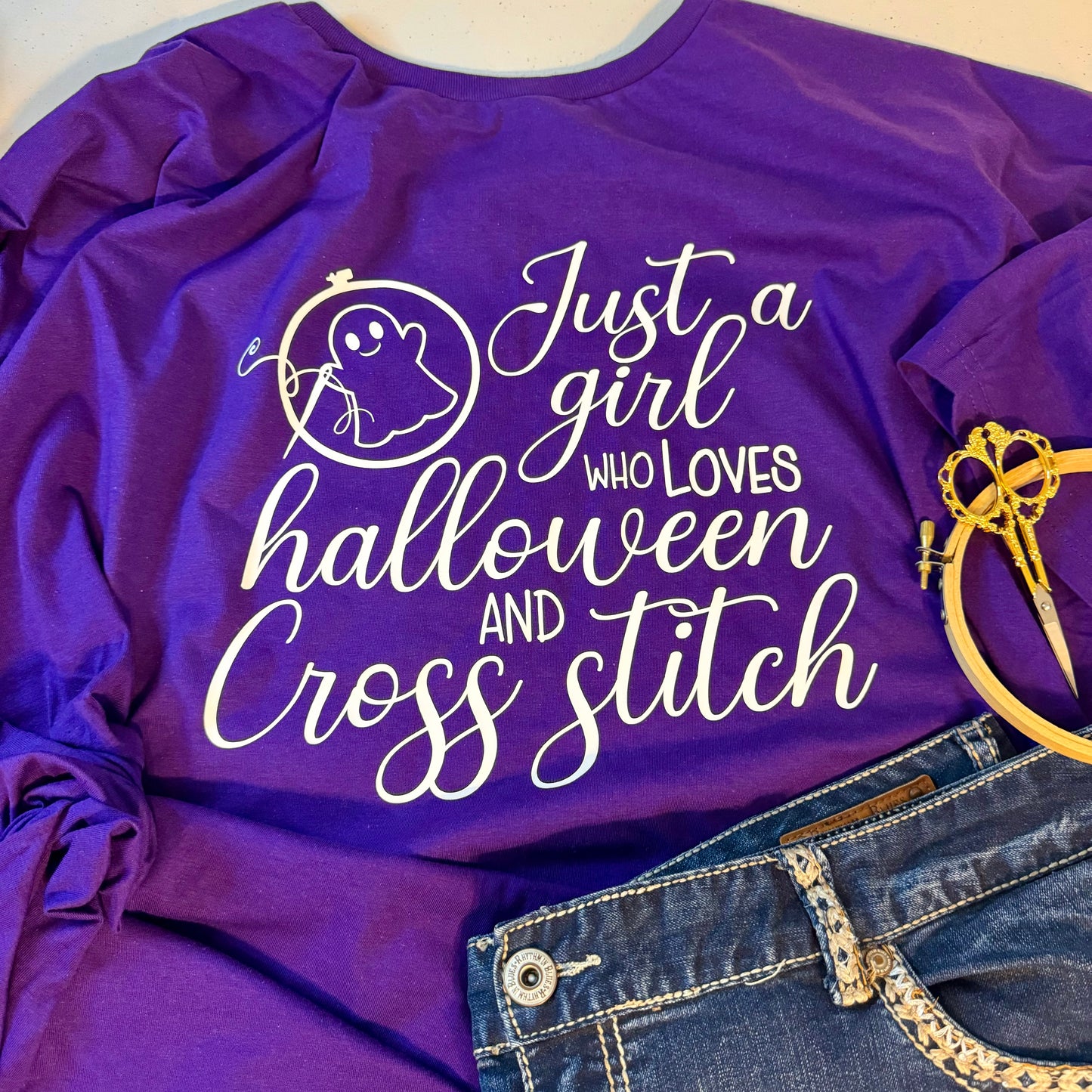Just a Girl Who Loves Halloween - Bella Canvas Brand shirts
