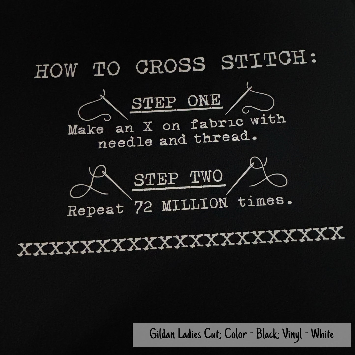 How to Cross Stitch - Gildan Brand shirts