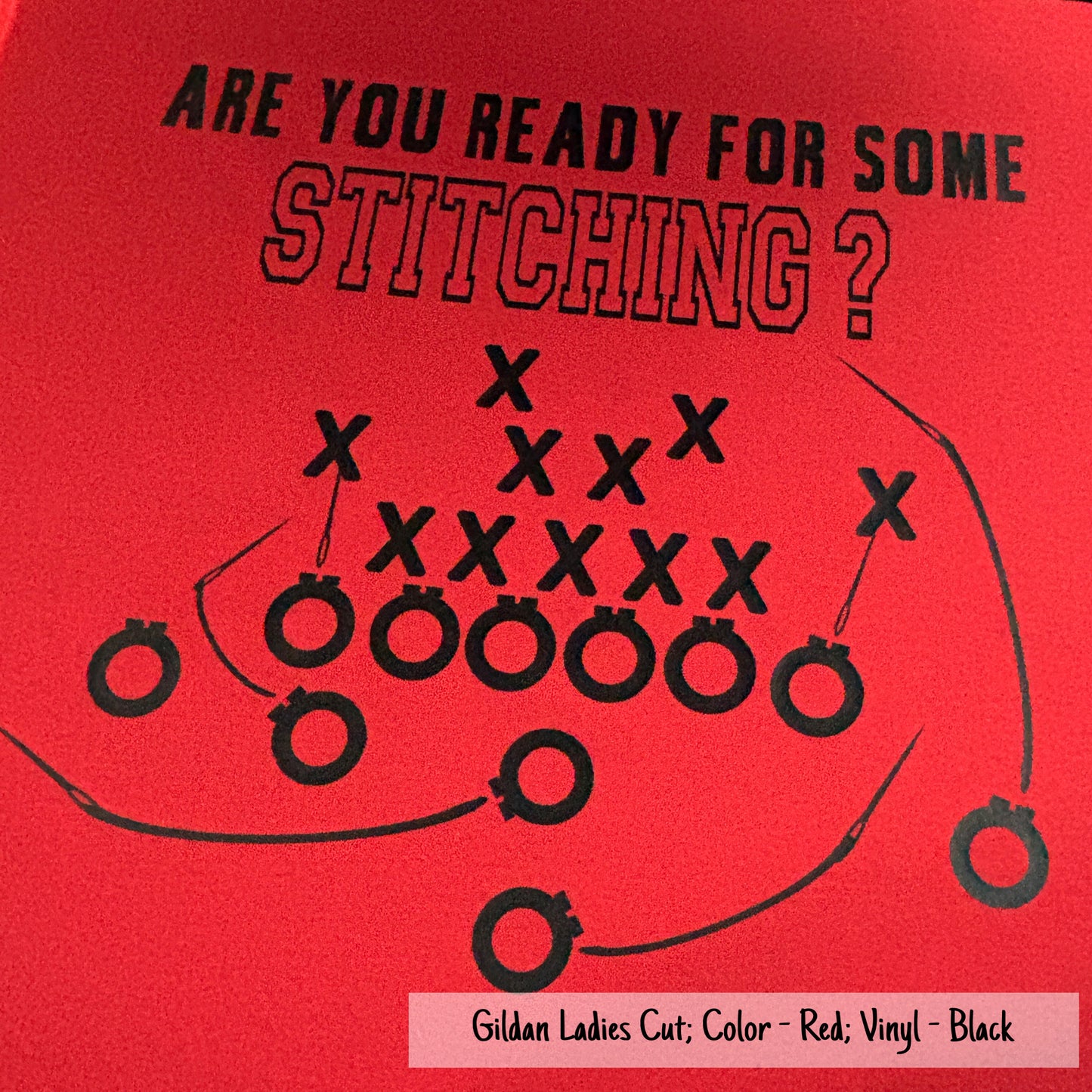 Football Stitching - Gildan Brand shirts