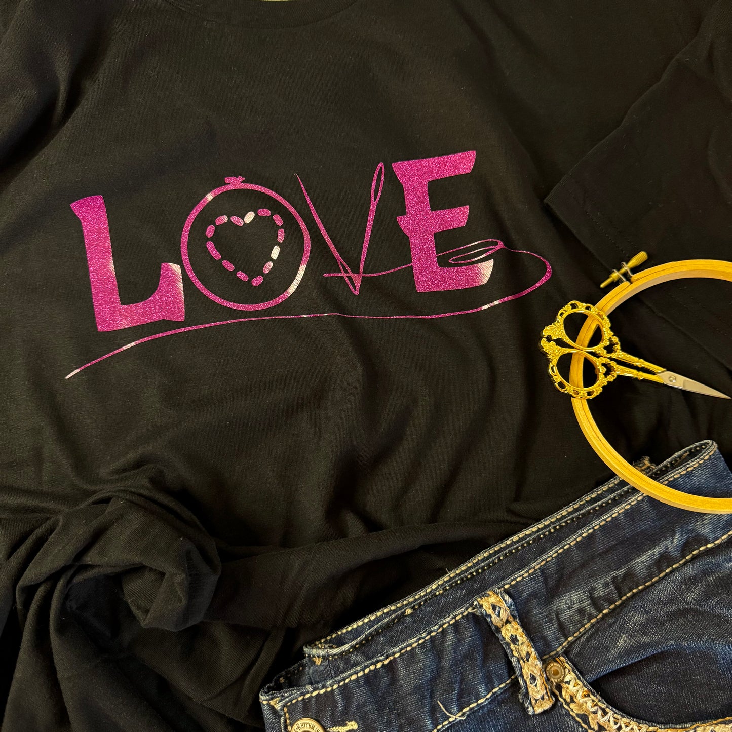 Cross Stitch LOVE - Bella Canvas Brand shirts