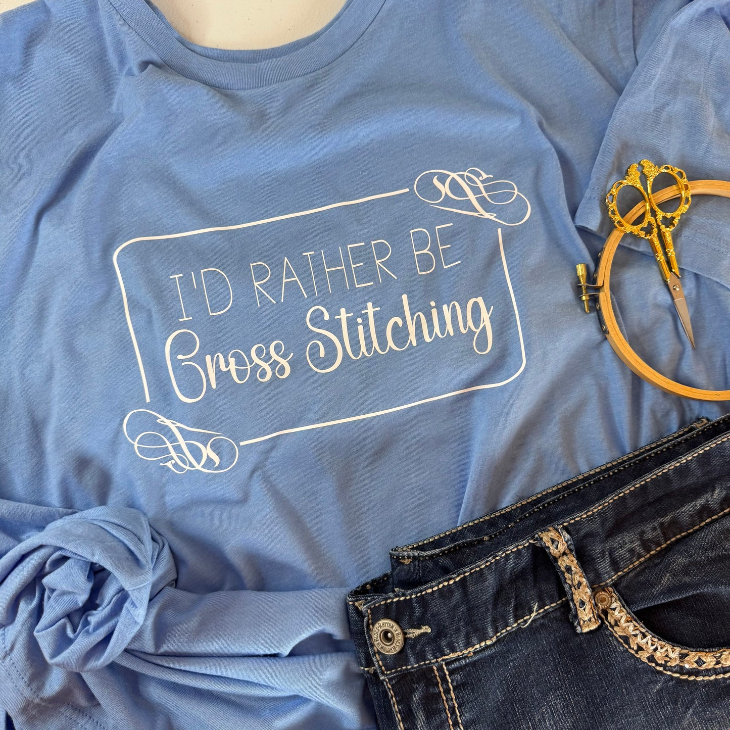 I'd Rather Be Stitching - Bella Canvas Brand shirts