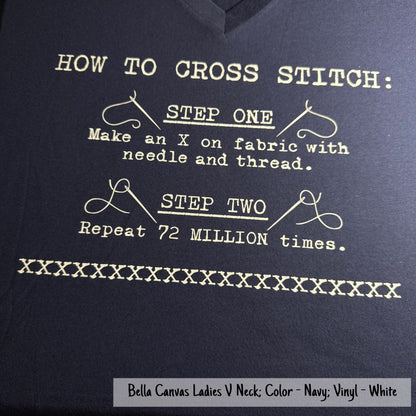 How to Cross Stitch - Bella Canvas Brand shirts