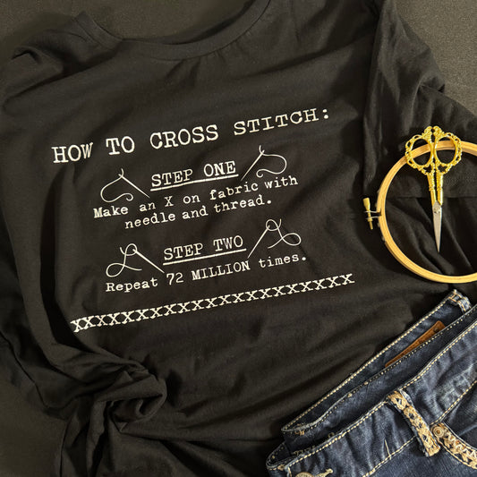 How to Cross Stitch - Gildan Brand shirts