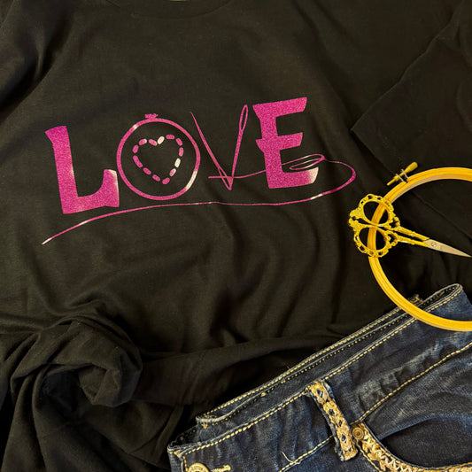 Cross Stitch LOVE - Bella Canvas Brand shirts